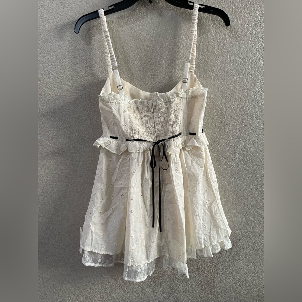 For Love And Lemons Sora eyelet mini dress medium - Picture 4 of 8
